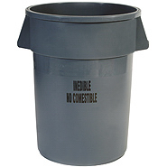 View: 2643-56 BRUTE Container without Lid with "Inedible" Black Imprint, English and Spanish / 4 Pack